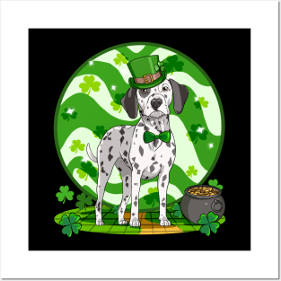 Dalmatian Leprechaun St Patricks Day Irish Dog Posters and Art
